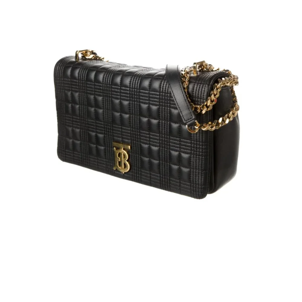 BURBERRY Lola TB Quilted Shoulder Bag US Medium see the measurements